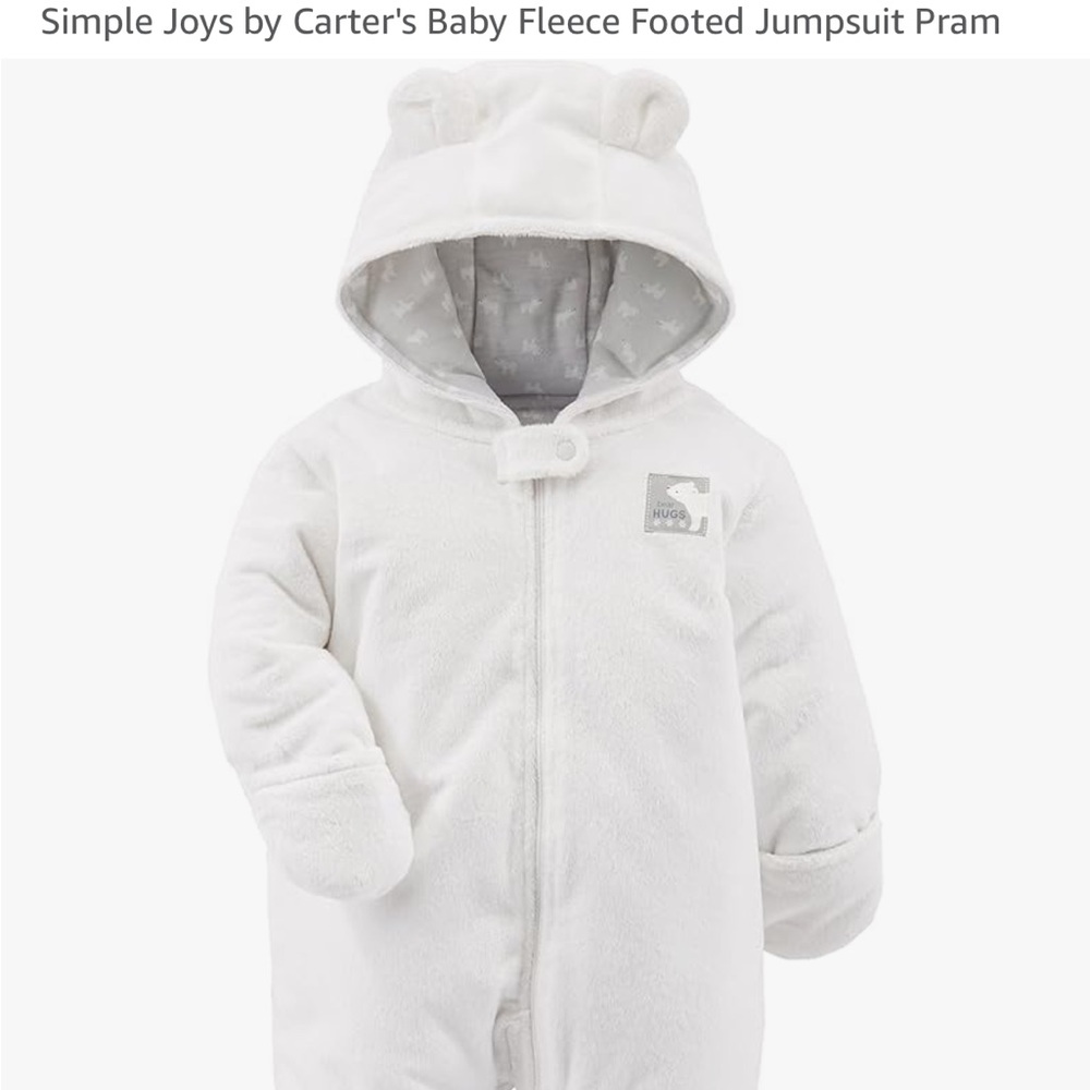 2 Simple Joys by Carter's Baby Fleece Footed Jumpsuits